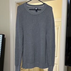 Lands' End Men's Crewneck Sweater in Gray